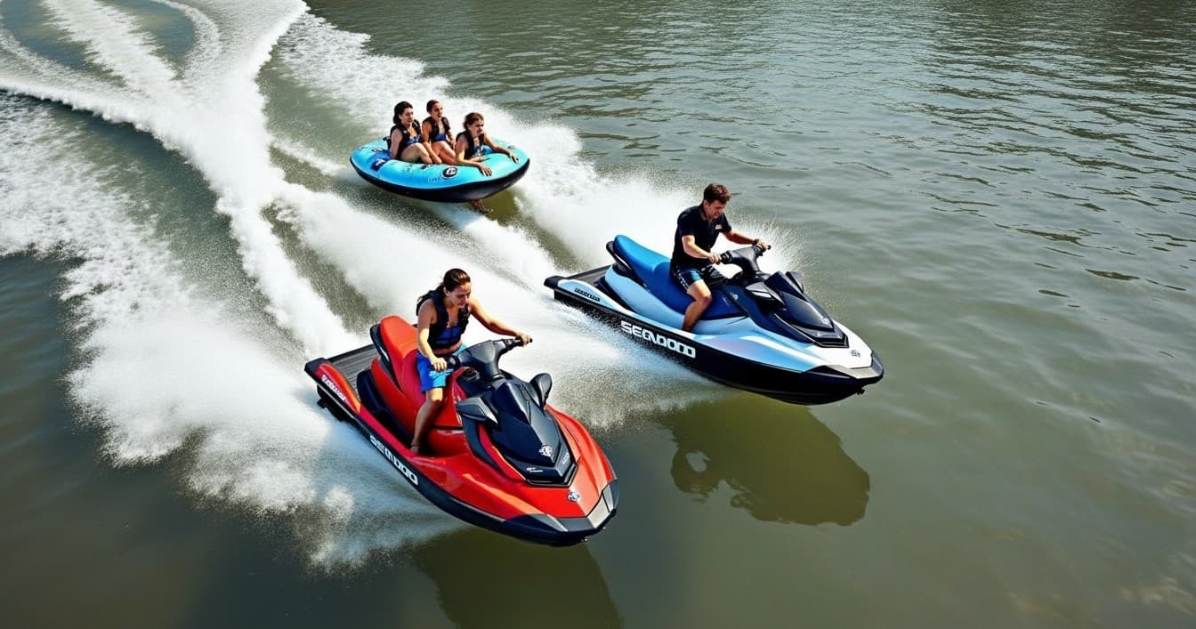 Sea-Doo GTI Twin Pack + Tube at Jordan Lake — 2-Hour Wake & Tow near Chapel Hill photo 2