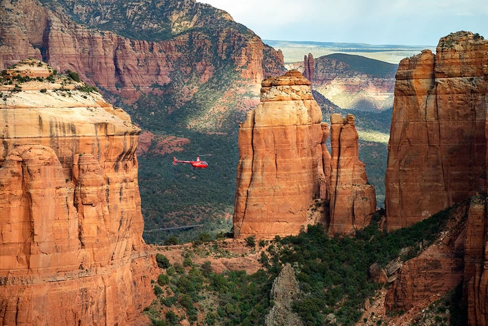 Romantic Extended Sunset Flight & Dinner in Sedona