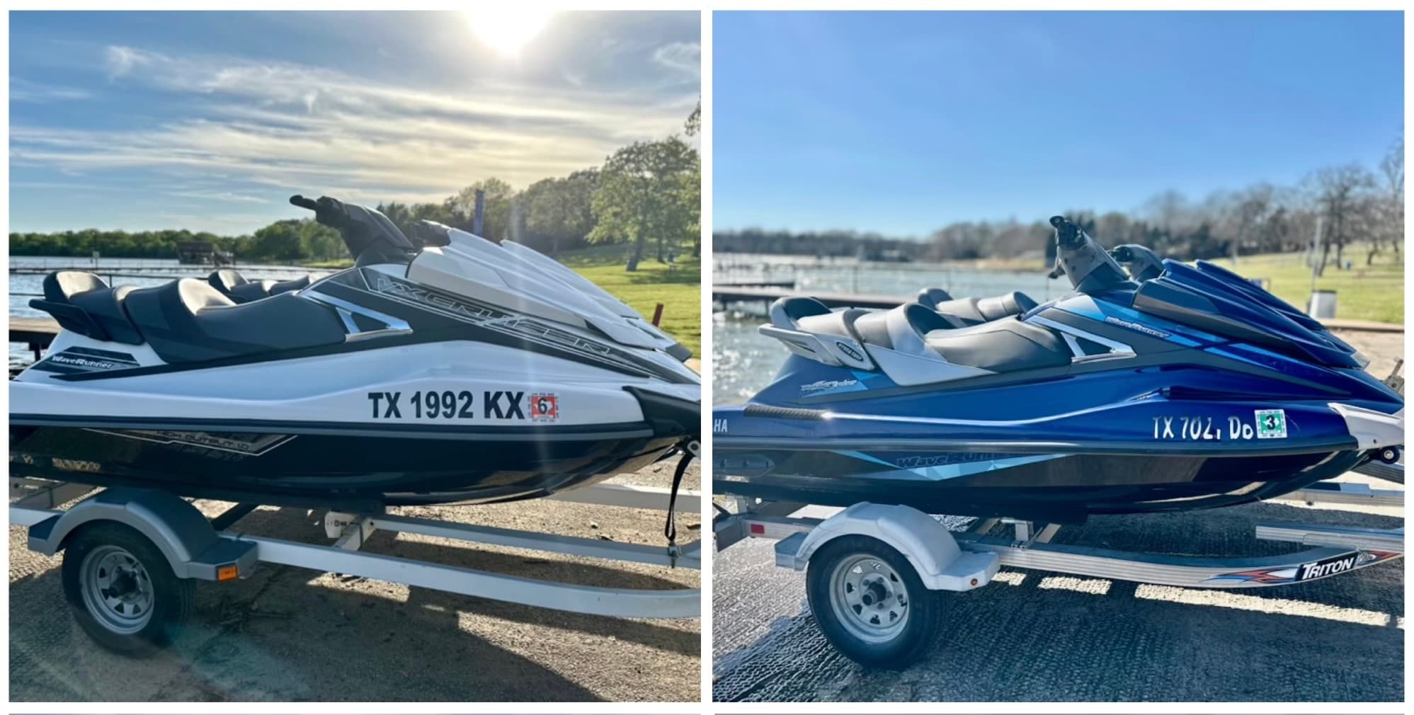 Thrilling Two Jet Skis Rental on Cedar Creek Lake, Texas