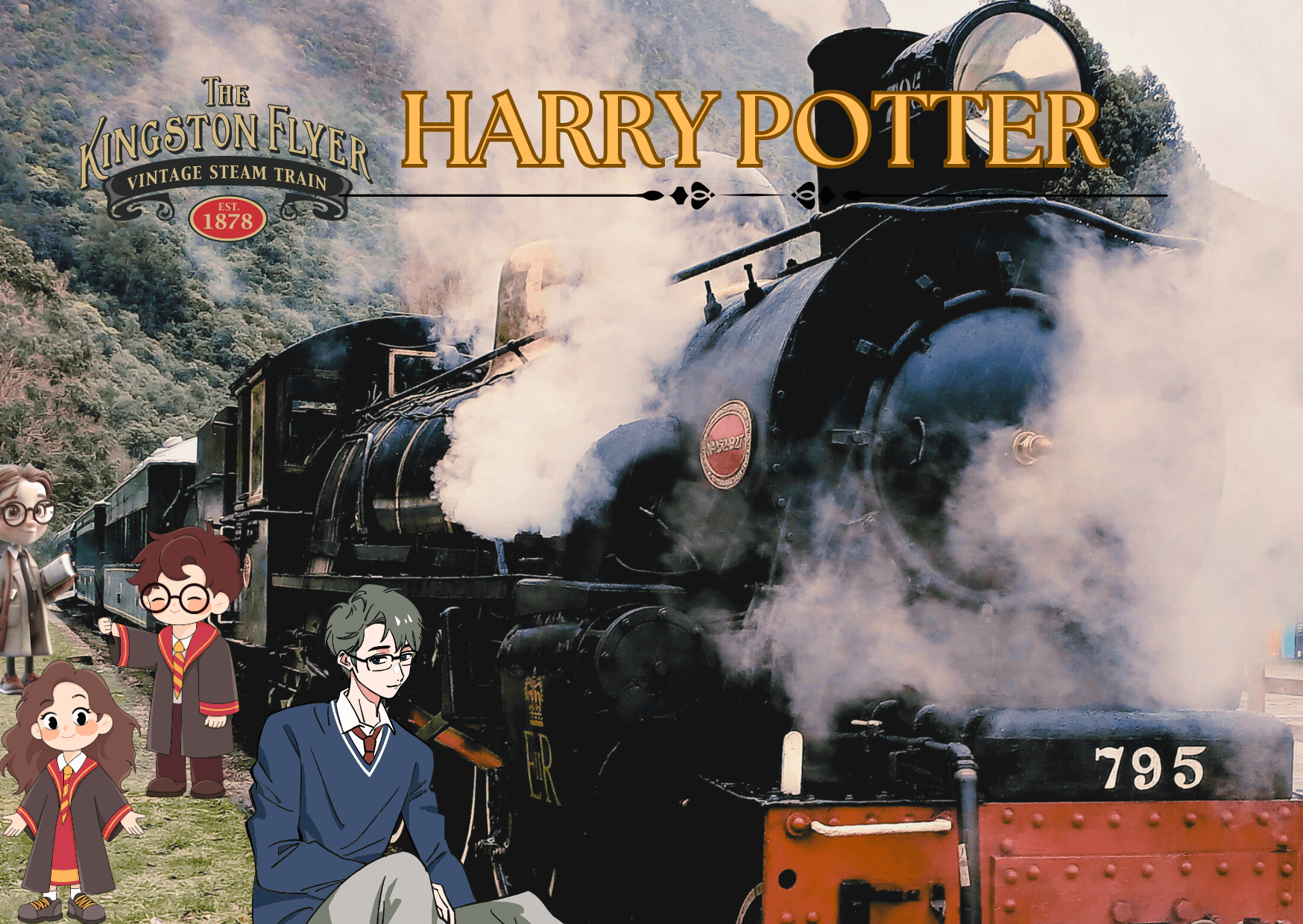 Kingston Flyer Hogwarts Picnic: Harry Potter Dress-Up Steam Train in Kingston, Otago photo 1