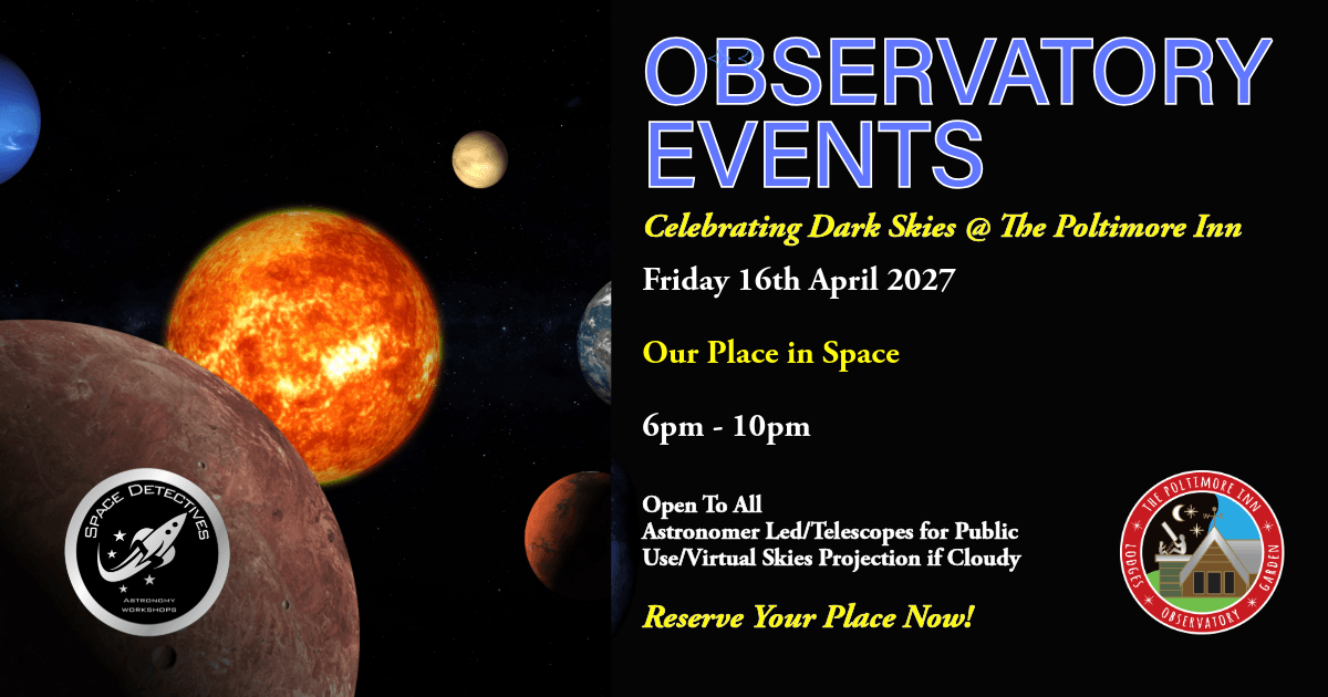 Exmoor Dark Sky Stargazing: Our Place In Space at the Poltimore Inn
