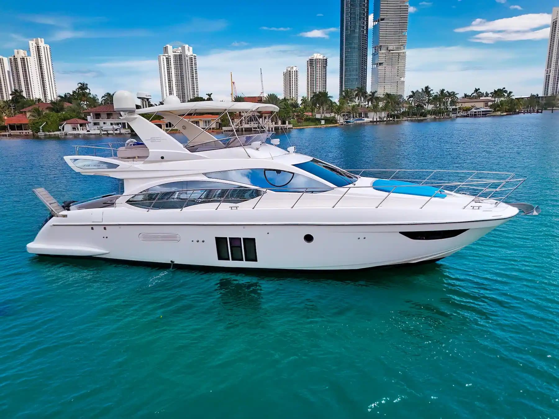 Cruise Biscayne Bay Aboard the 55 Azimut LL — Luxury Miami Yacht Charter photo 1