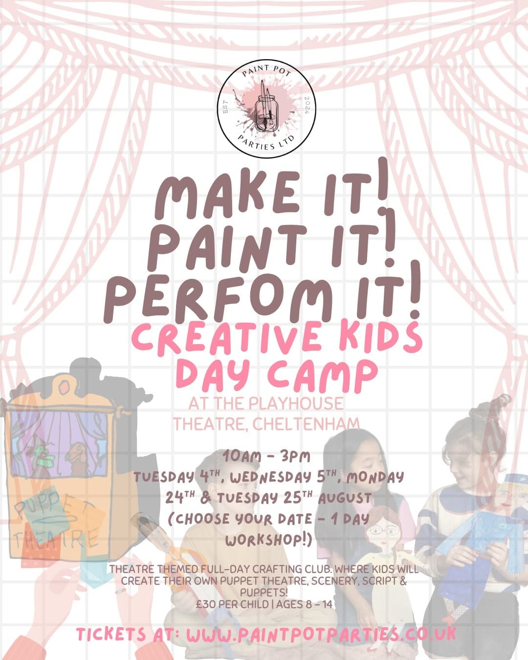 Paint It! Make It! Perform It! — Puppet Theatre Day Camp at The Playhouse, Cheltenham photo 1