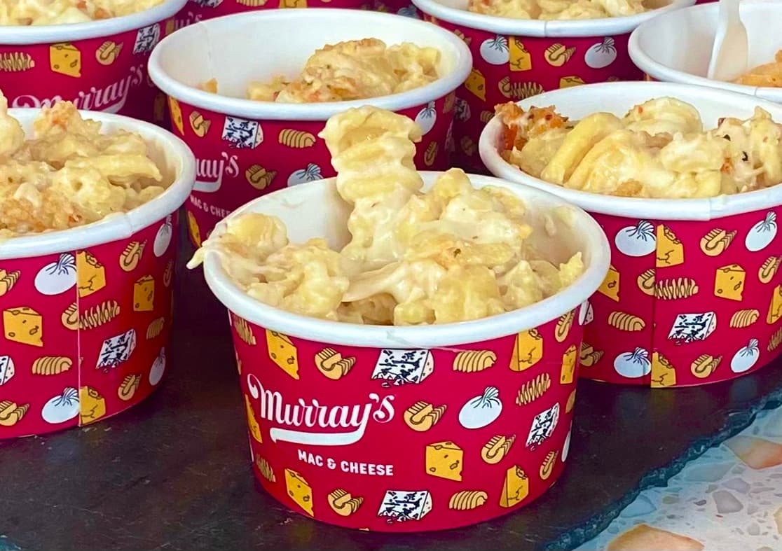 Street festival mac and cheese cups at NYC food market