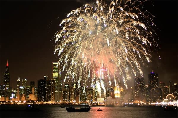 Lake Michigan Grand Luau Fireworks Cruise in Chicago