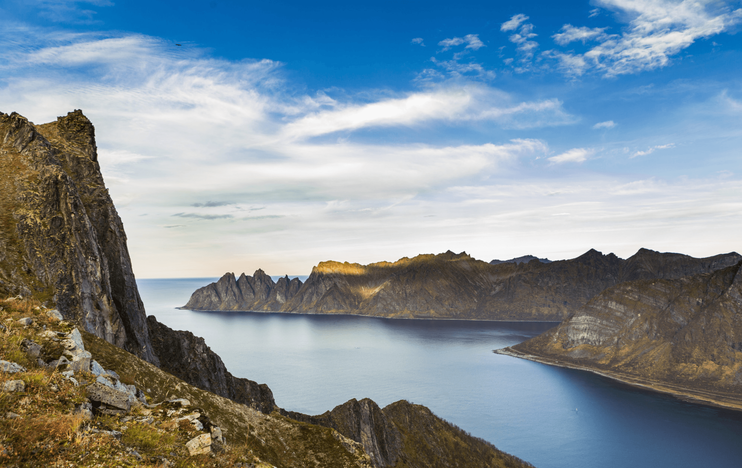 Hike Husfjellet Peak with Hamn i Senja in Arctic Norway
