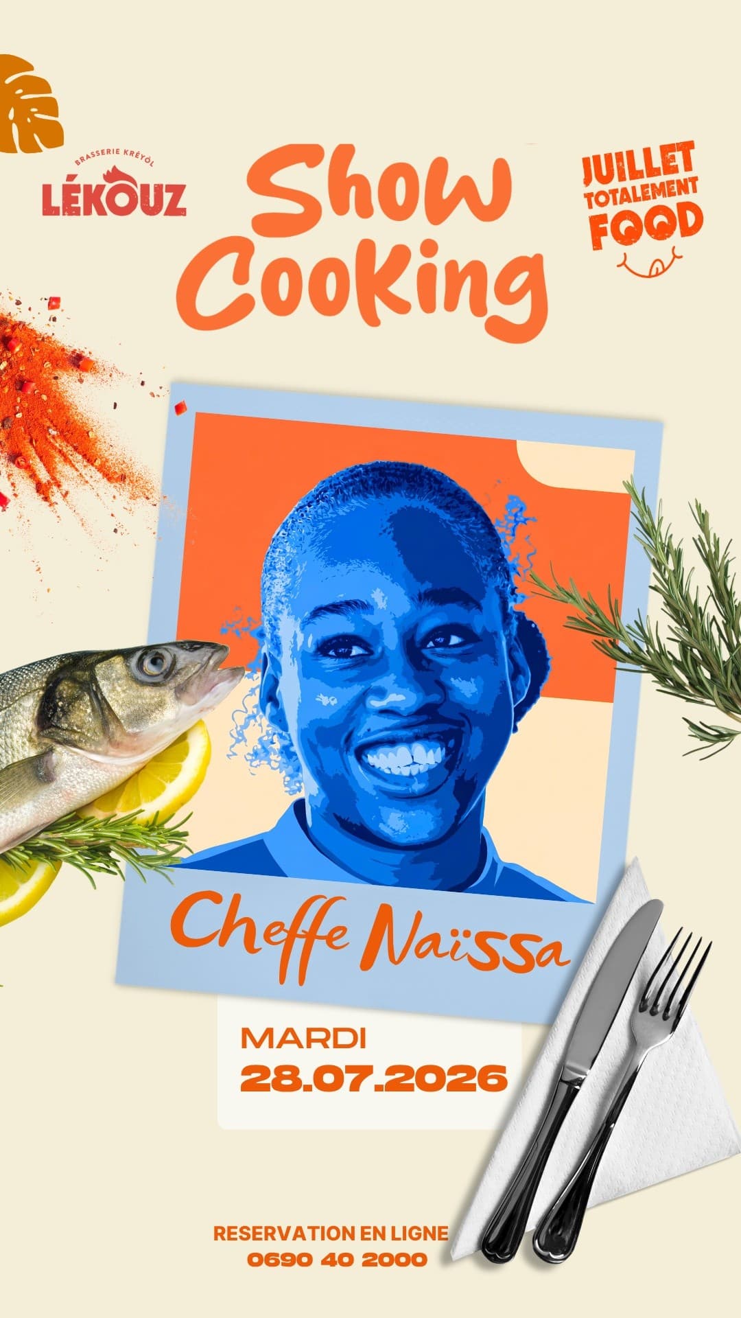 Show-Cooking Lékouz: Cheffe Naïssa’s Creole Feast in Goyave