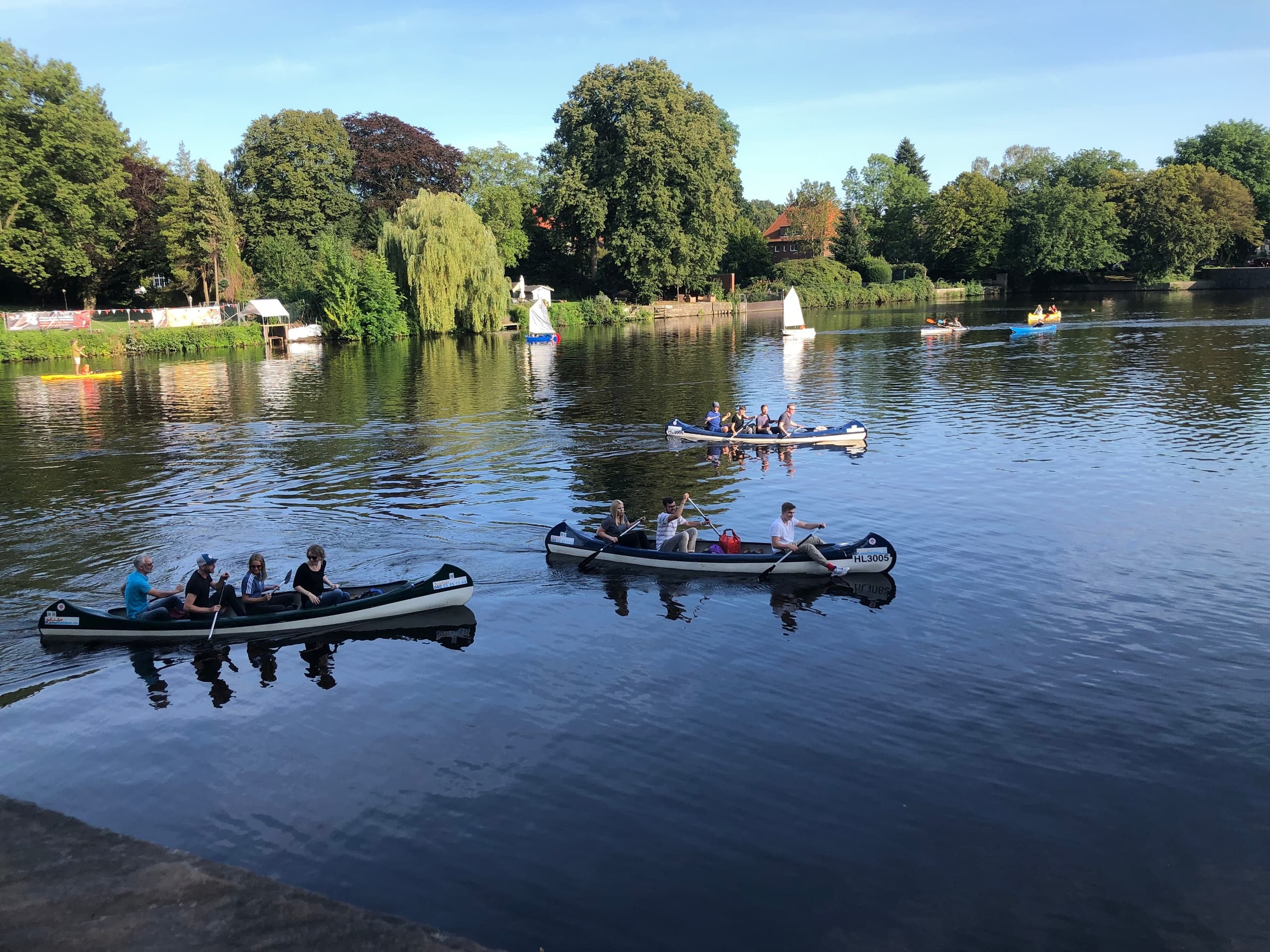 Three-Hour Oberalster Paddle — Family-Friendly Kayak & Canoe Rentals at Verleih Ratsmühle