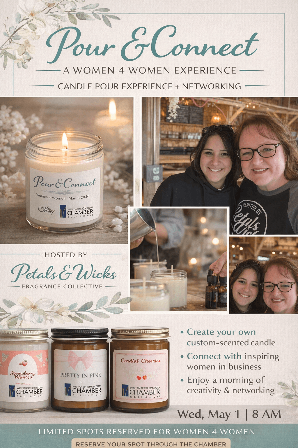 Handpoured & Connected: Women's Candle-Making Workshop in Hamilton, Ohio