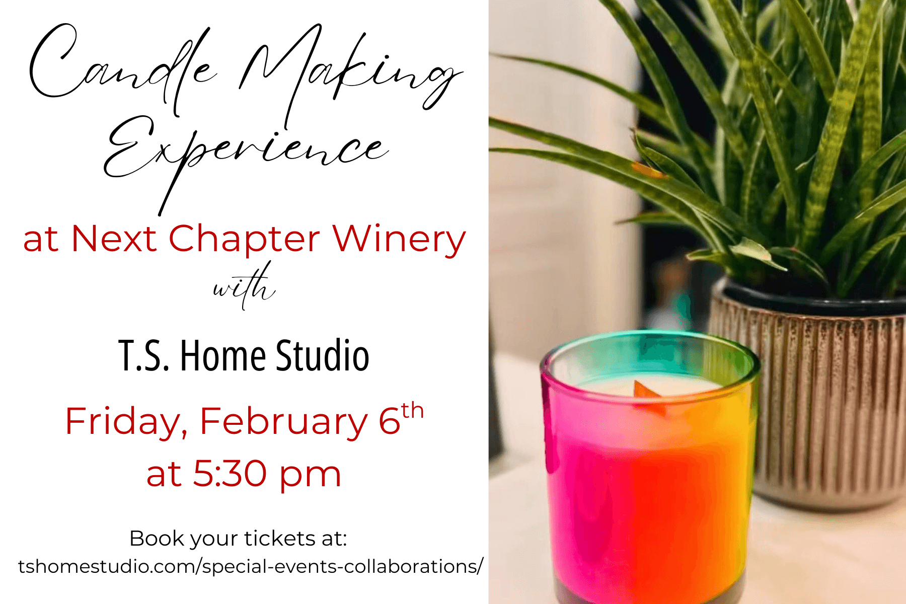 Candle Making and Wine Tasting at Next Chapter Winery in New Prague