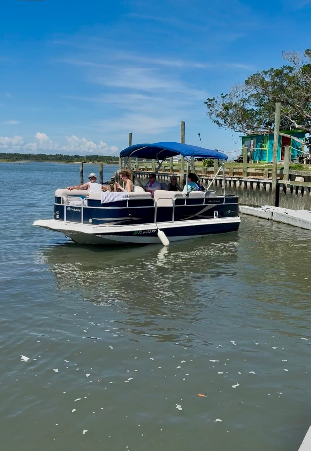 Hurricane 216 Deck Boat on Matanzas River: Sandbars, Dolphins & St. Augustine Cruises