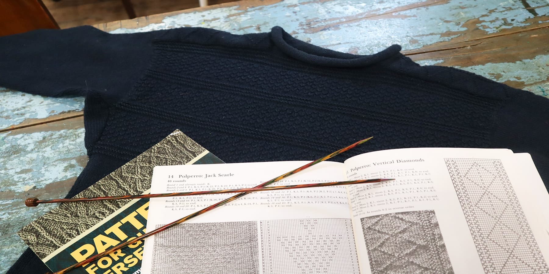 Land Adventures: Gansey Knitting Workshop at Debbie Bryan