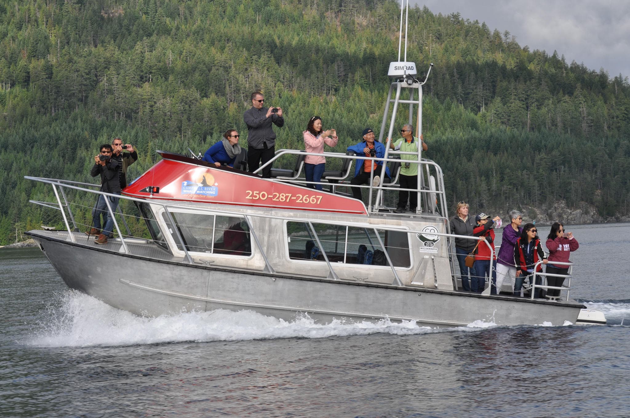 7-8 Hour Whale Watching Covered Boat Tour