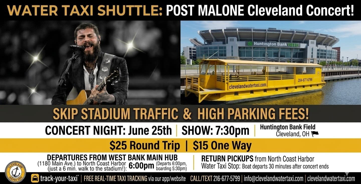 Cleveland Water Taxi to Post Malone: Skip Parking, Ride the Lakefront photo 1