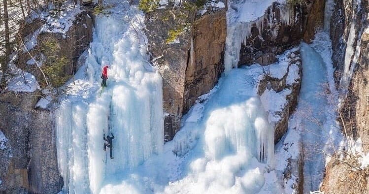 Steep Ice Skills Climbing Adventure in Conway, NH