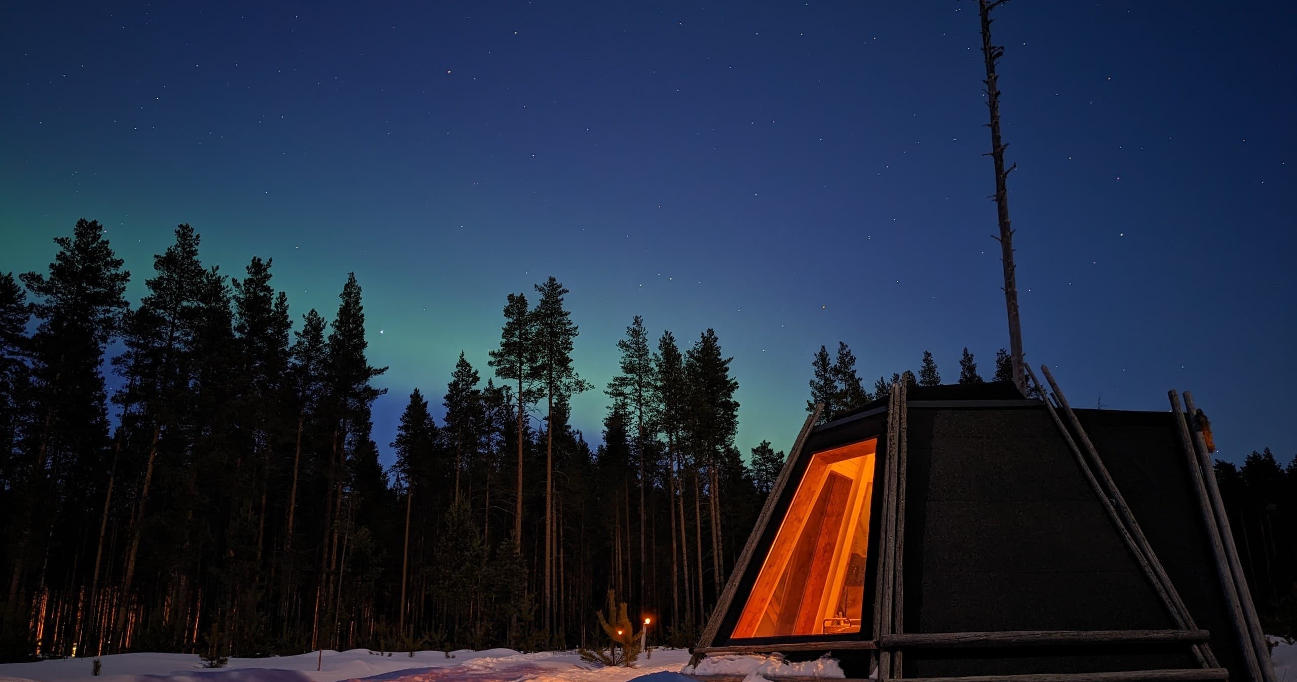 Northern Lights Tepee Experience with Aurora Borealis Adventures in Vindeln