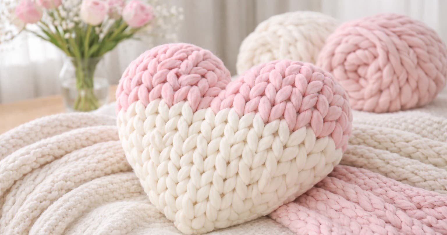 Make a Chunky Knit Heart Pillow: Hands-On Workshop in Baltimore