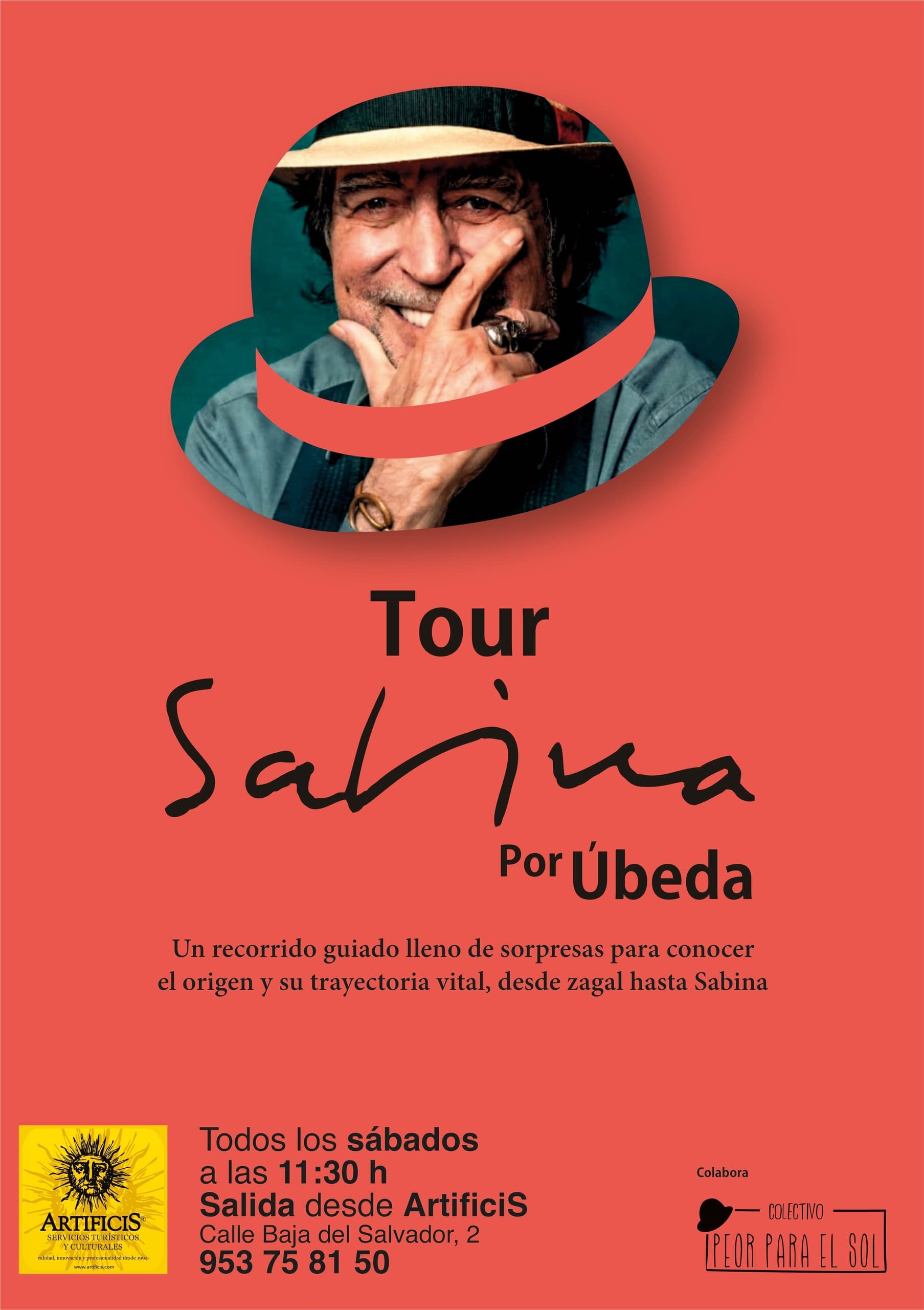 Tour Sabina poster promoting cultural walking tours in Úbeda
