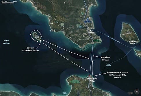 St. Helena Island Tour: Sail Under the Mackinac Bridge and Climb the Lighthouse