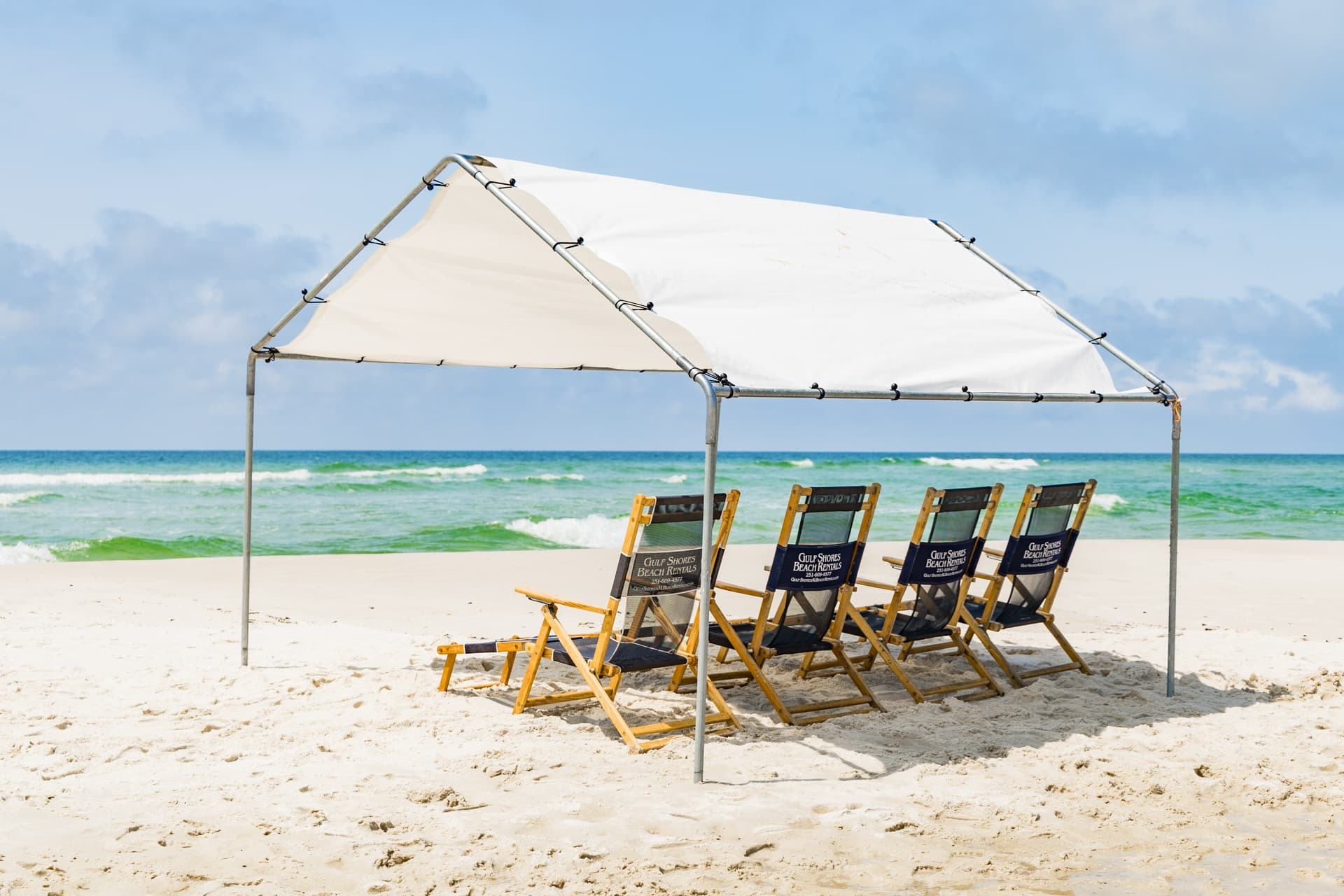 Tent and 4 Chairs Rental in Gulf Shores, Alabama