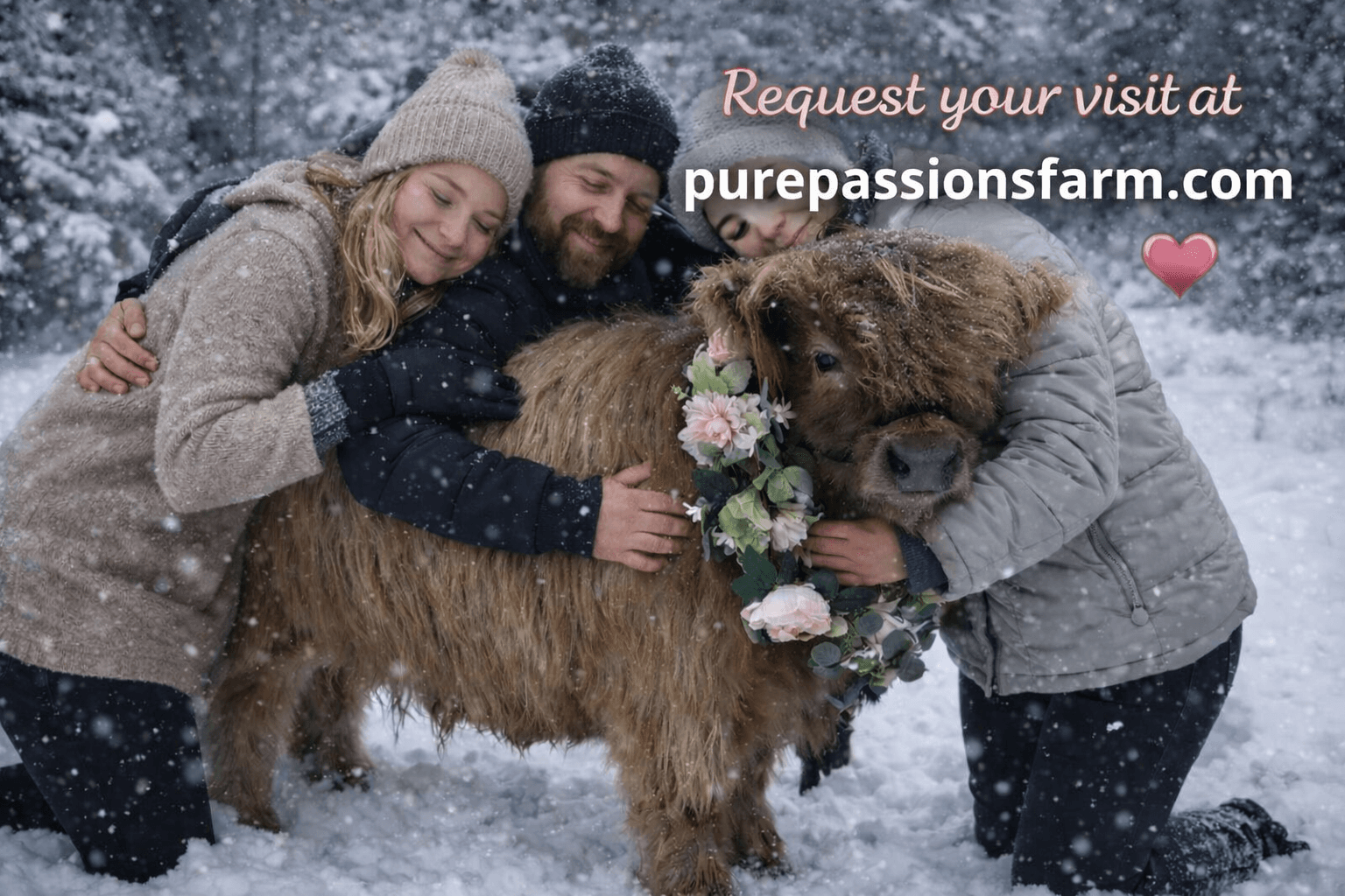 Valentine Cuddle Grams — Cupid Cow, Alpacas & Goat Visits from Pure Passions Farm in Kent, OH photo 1