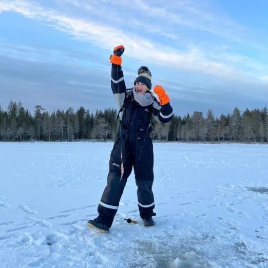 Ice Fishing on Syöte’s Frozen Lakes: Drill, Sip Coffee, and Cook Your Catch in a Kota