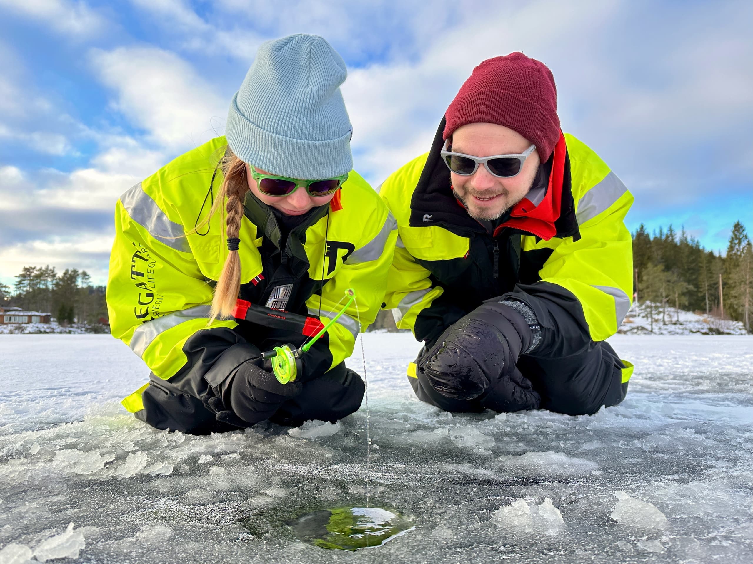 Ice Fishing Adventure with Angler Pilot in Kristiansand
