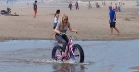 Fat Tire Bike Tour on Siletz Bay Beach in Lincoln City