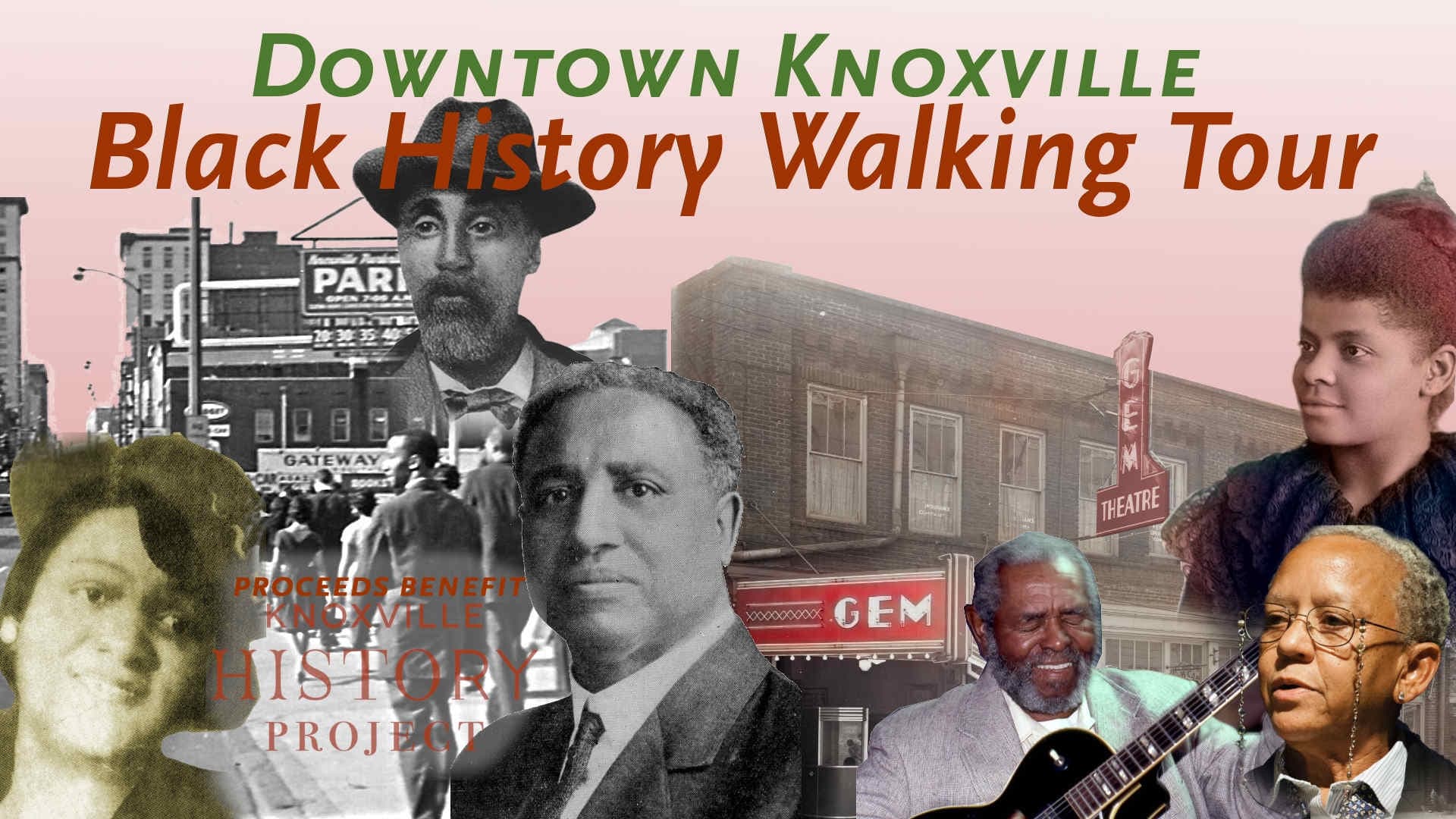 Group on Downtown Knoxville Black History walking tour exploring sites