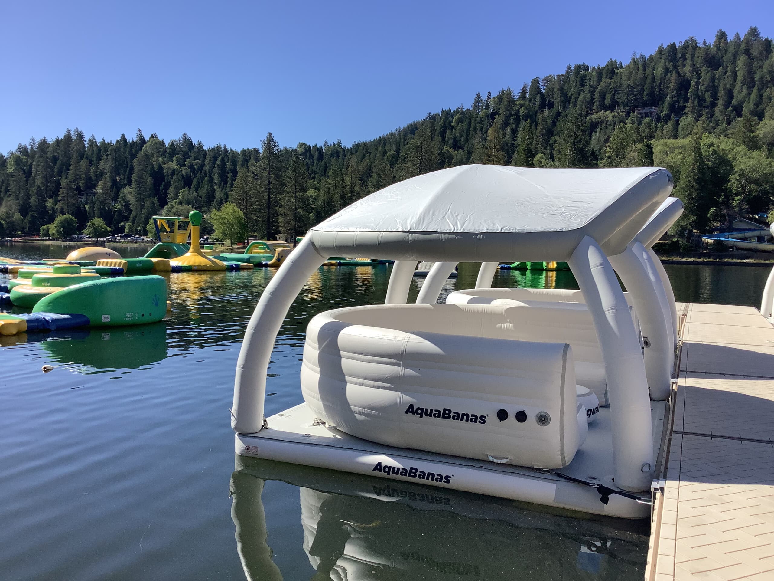Private Floating Cabanas on Lake Gregory: Crestline Cove Cabana Rental