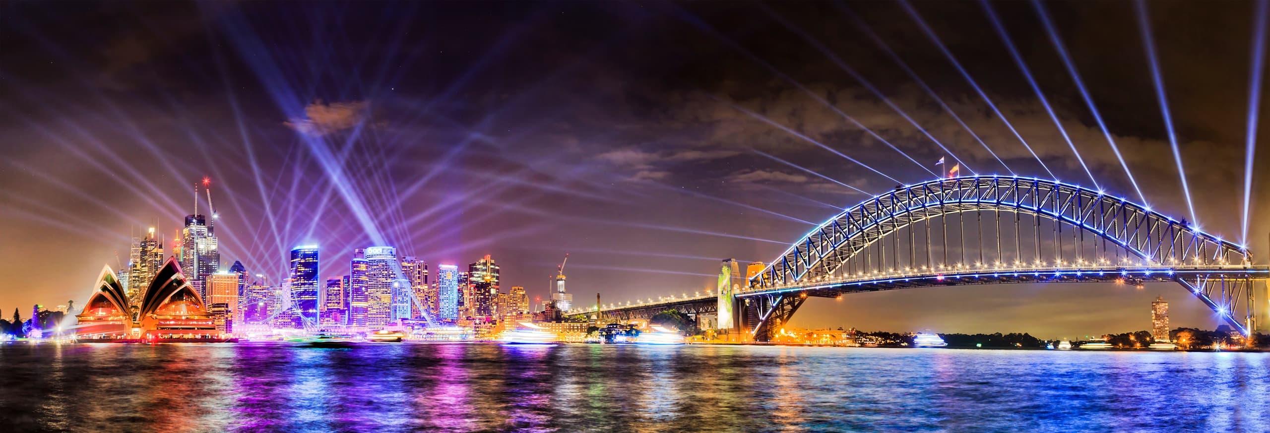 VIVID 90 Sydney Harbour Cruise: Opera House & Harbour Bridge by Night