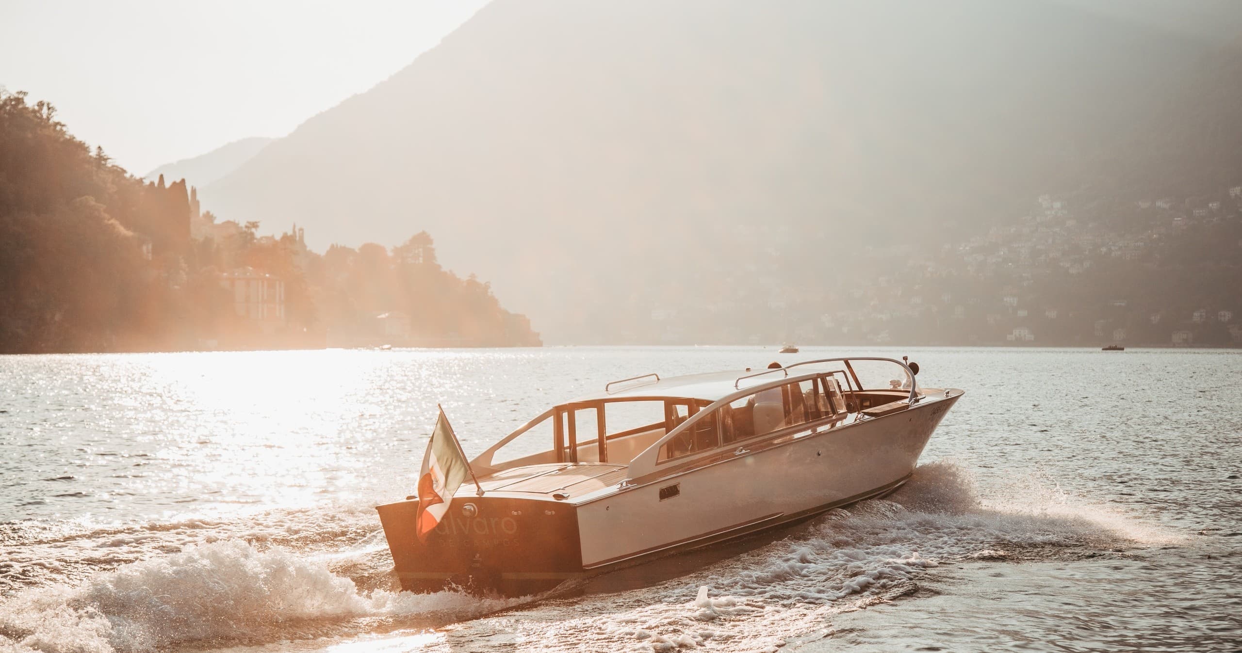 Lake Como Boat Charters: Venetian Limousine Sunset Tour