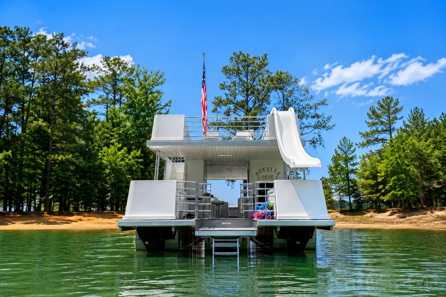 Big Days on Lake Travis: 45ft Double Decker Destination Yacht Party Barge photo 1