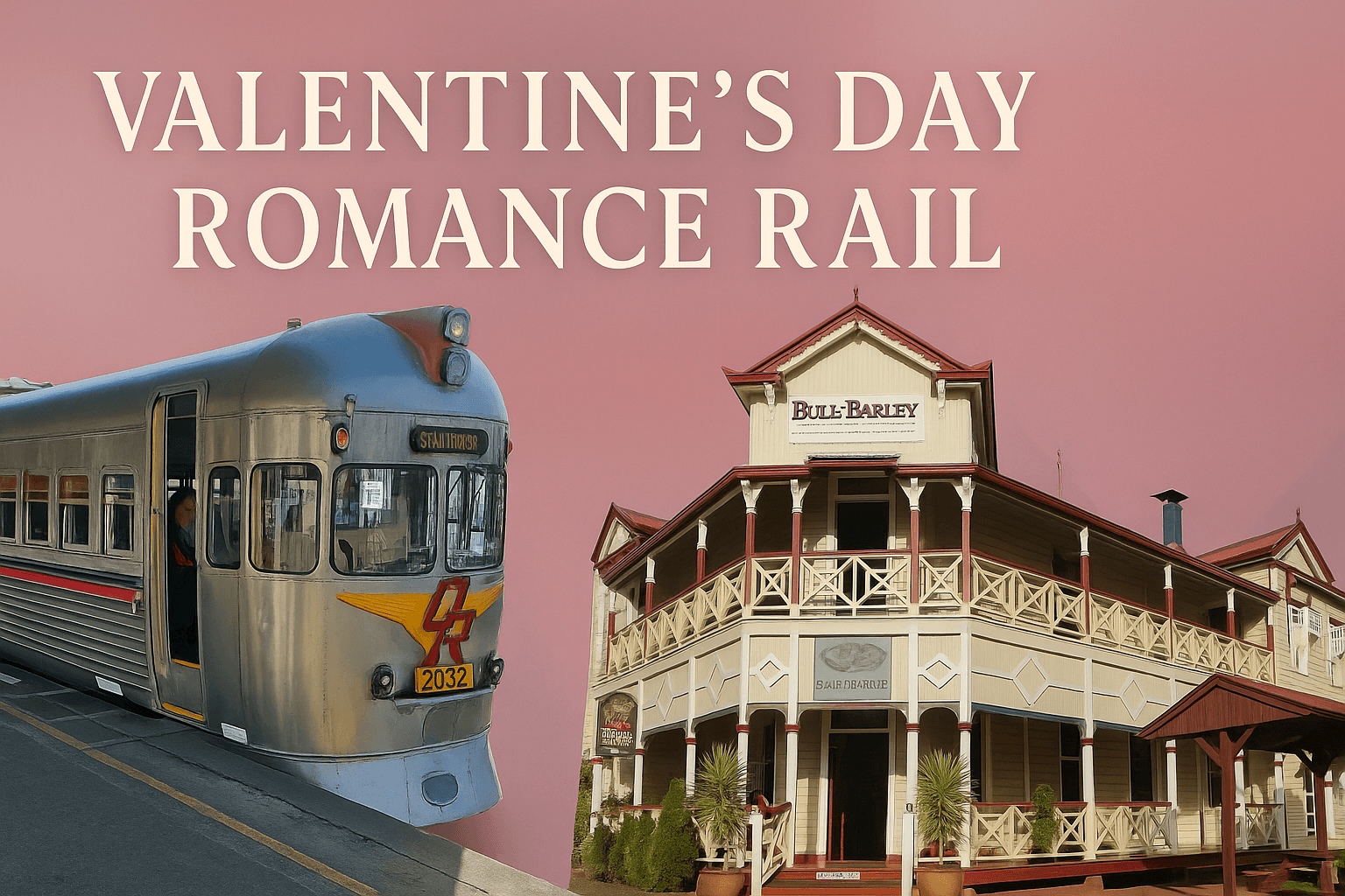 Romance on the Rails — Valentine’s Dinner at the Bull & Barley Inn, Darling Downs