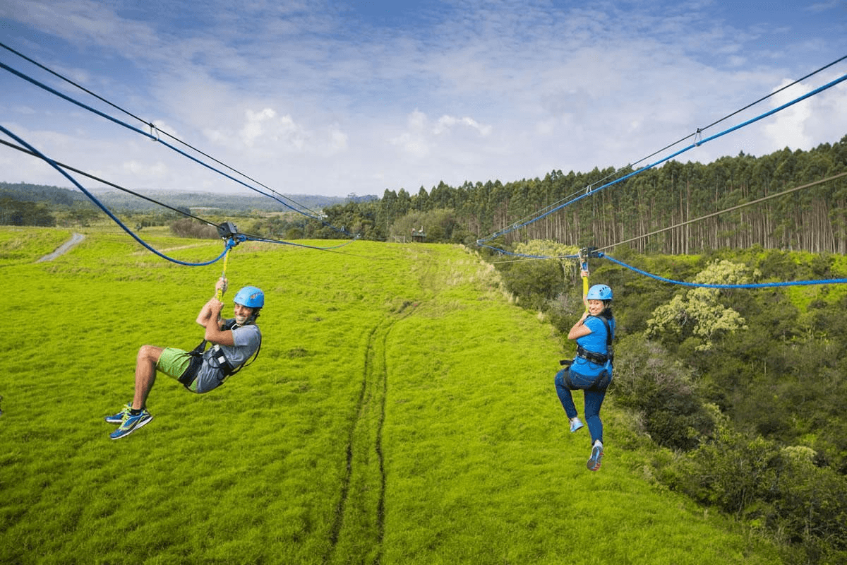 Thrilling Umauma Falls 4-Line Zipline Tour in Hawaii