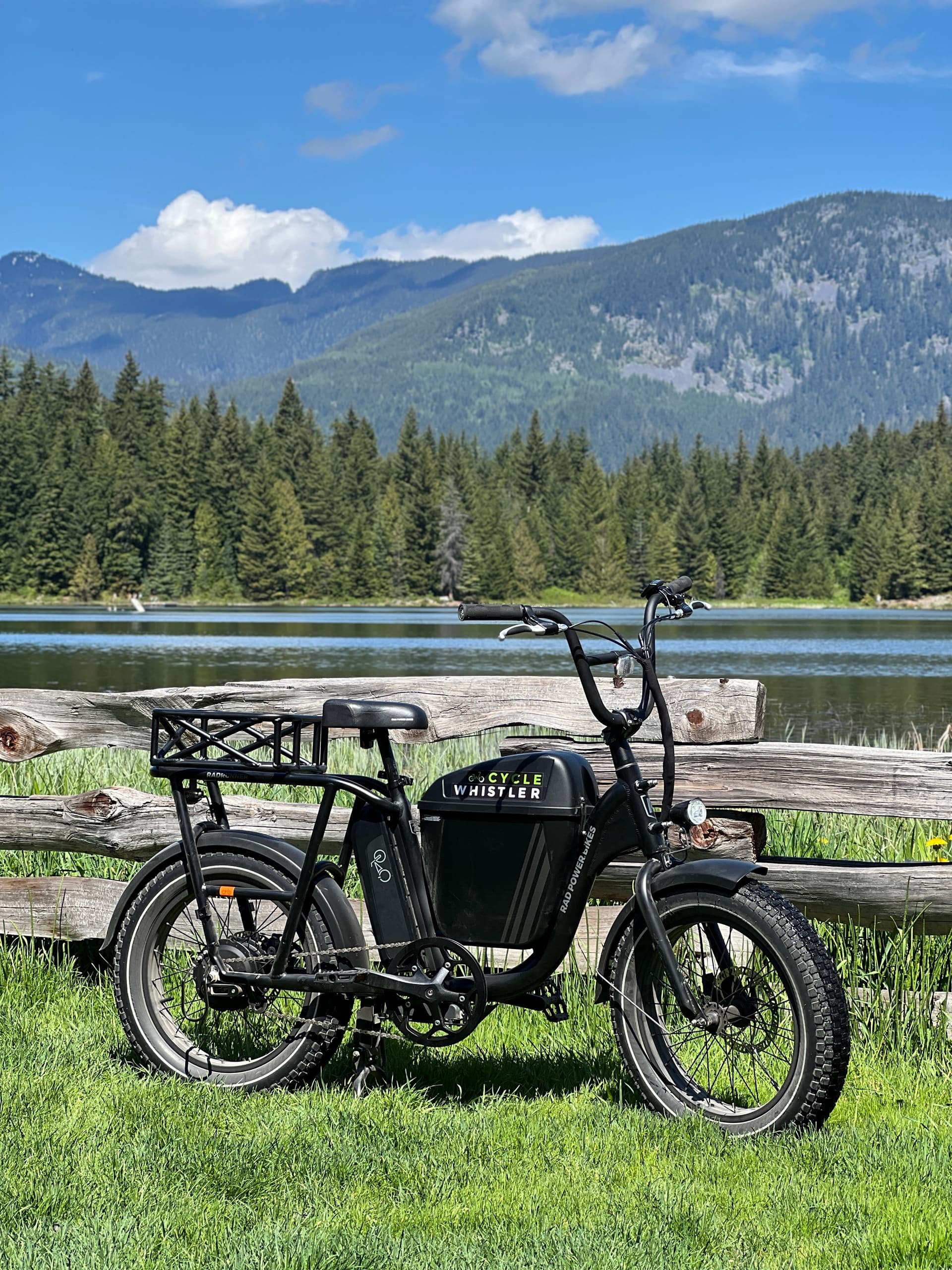 Outdoor Cycling with Rad Runner E-Bike in Whistler