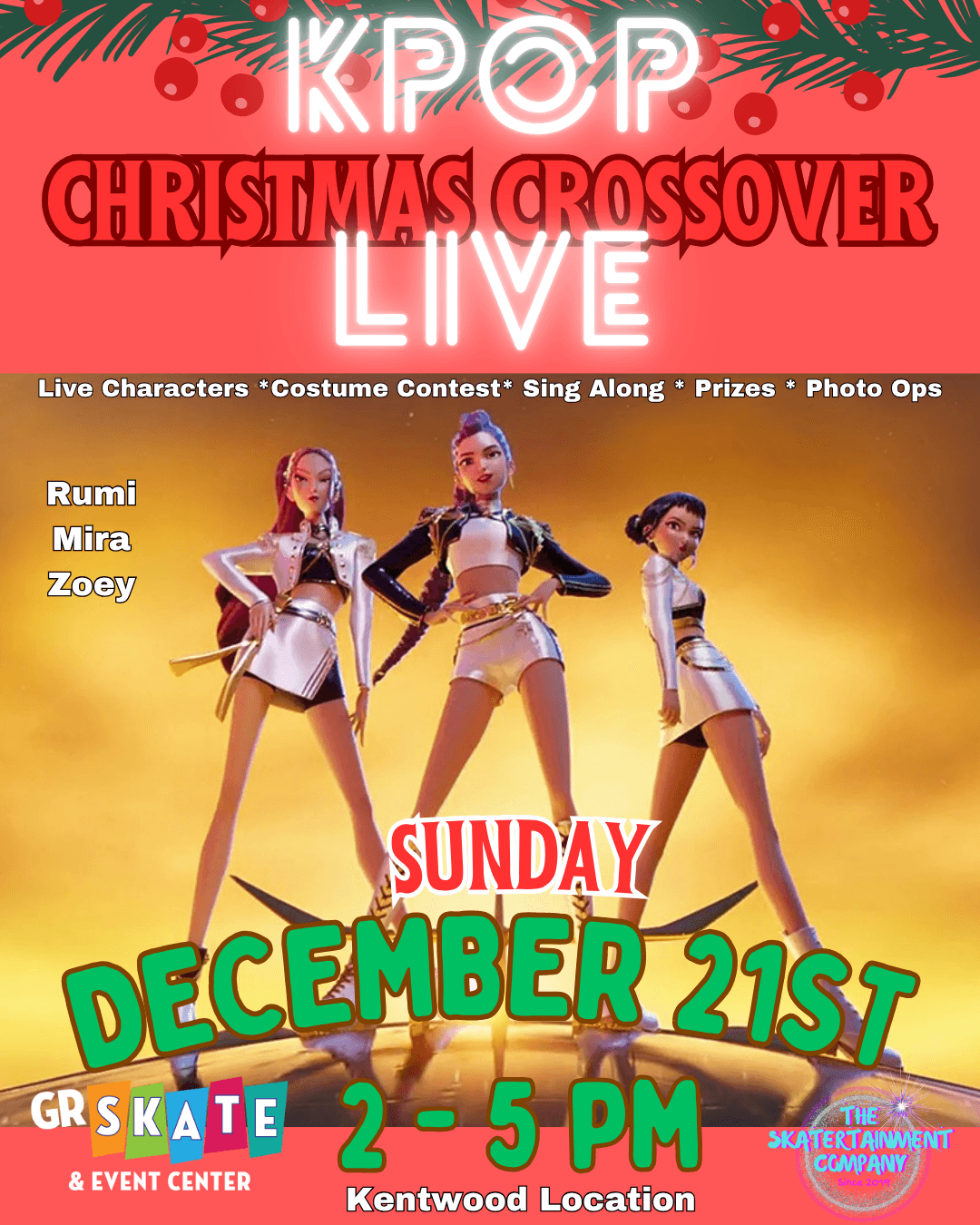 K-Pop Christmas Crossover at Kentwood: Skate, Costumes & Holiday Pop Beats