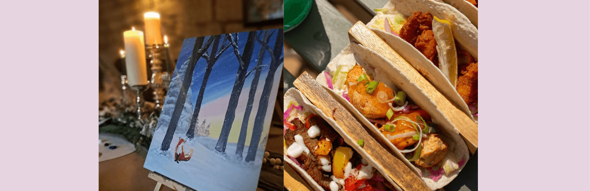 Paint & Taco Evening at The Codrington Arms: Guided Beginner Painting in Yate