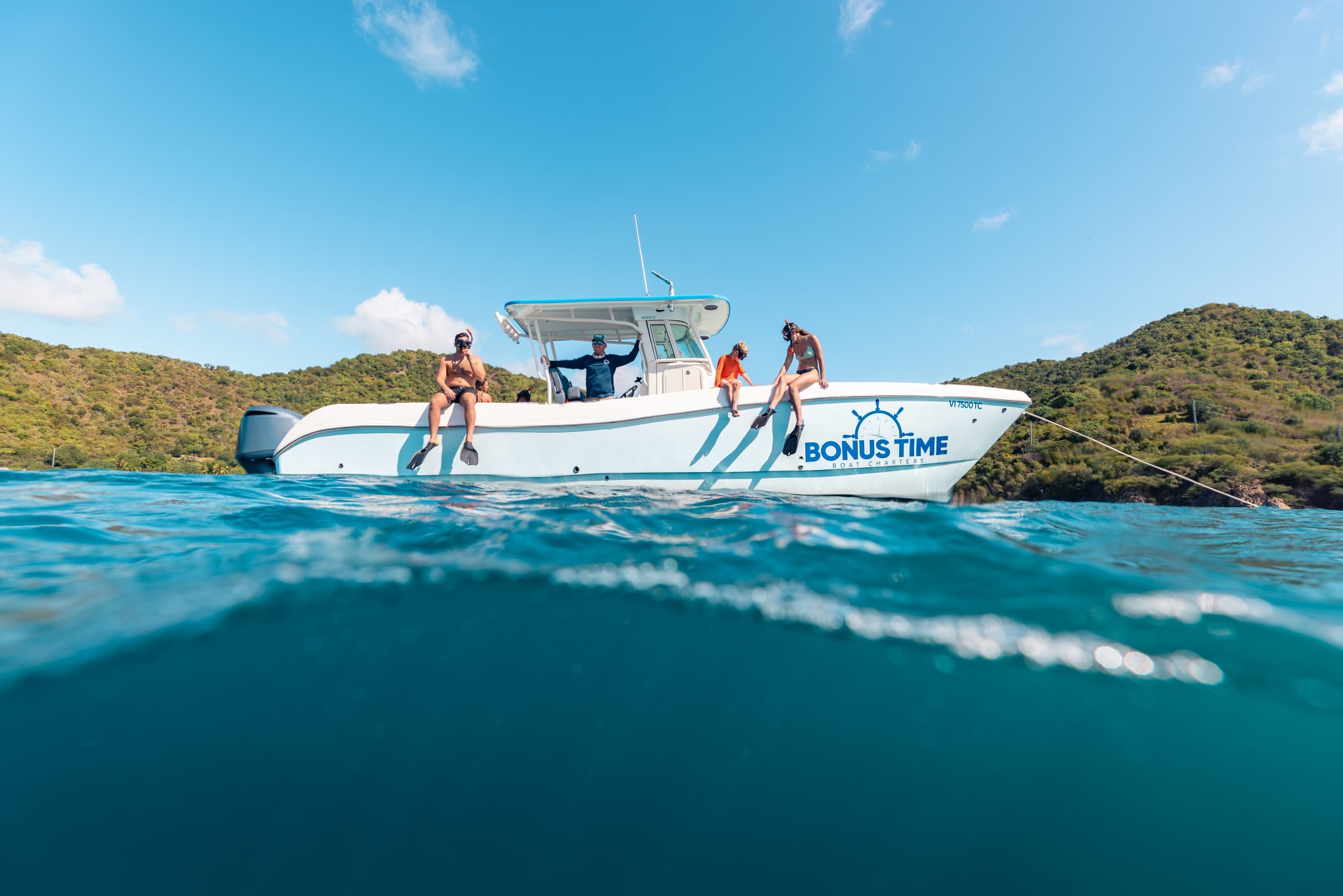 Golden Hours: Sunset & Snorkel Private Charter Between St. Thomas and St. John