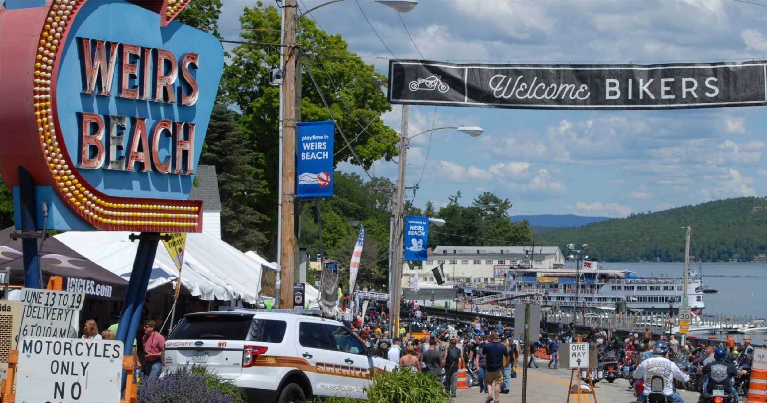 Explore Lake Winnipesaukee on the Annual Motorcycle Week Cruise from Weirs Beach