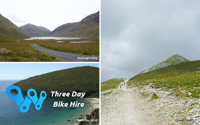 Scenic road cycling through mountain pass and lakes near Westport