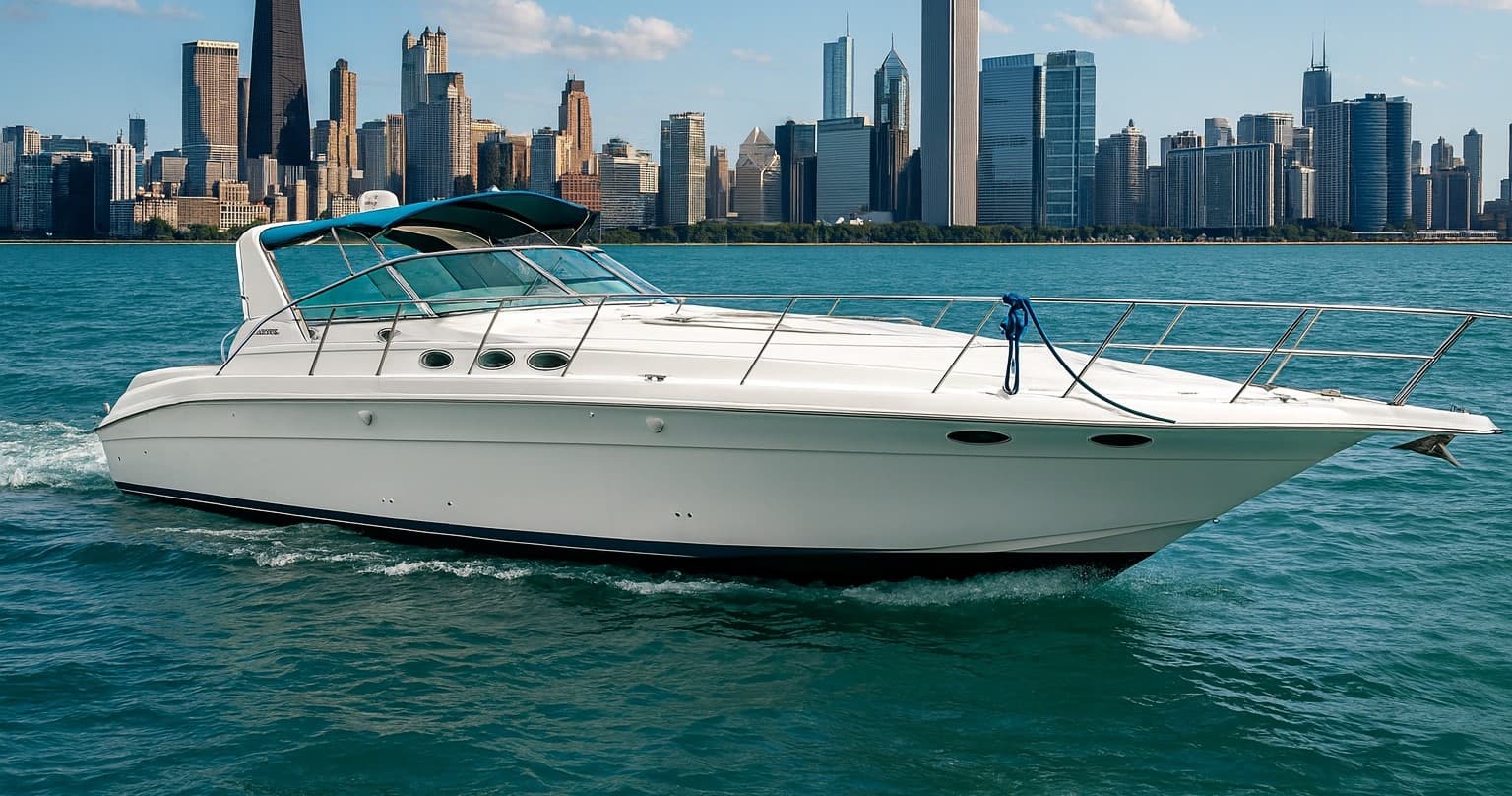 Chicago Boat Charters Aboard Knot My Boat’s Sea Ray Express