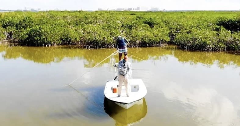 18 ft. Bay Boat Fishing Adventure in Cancún, Mexico