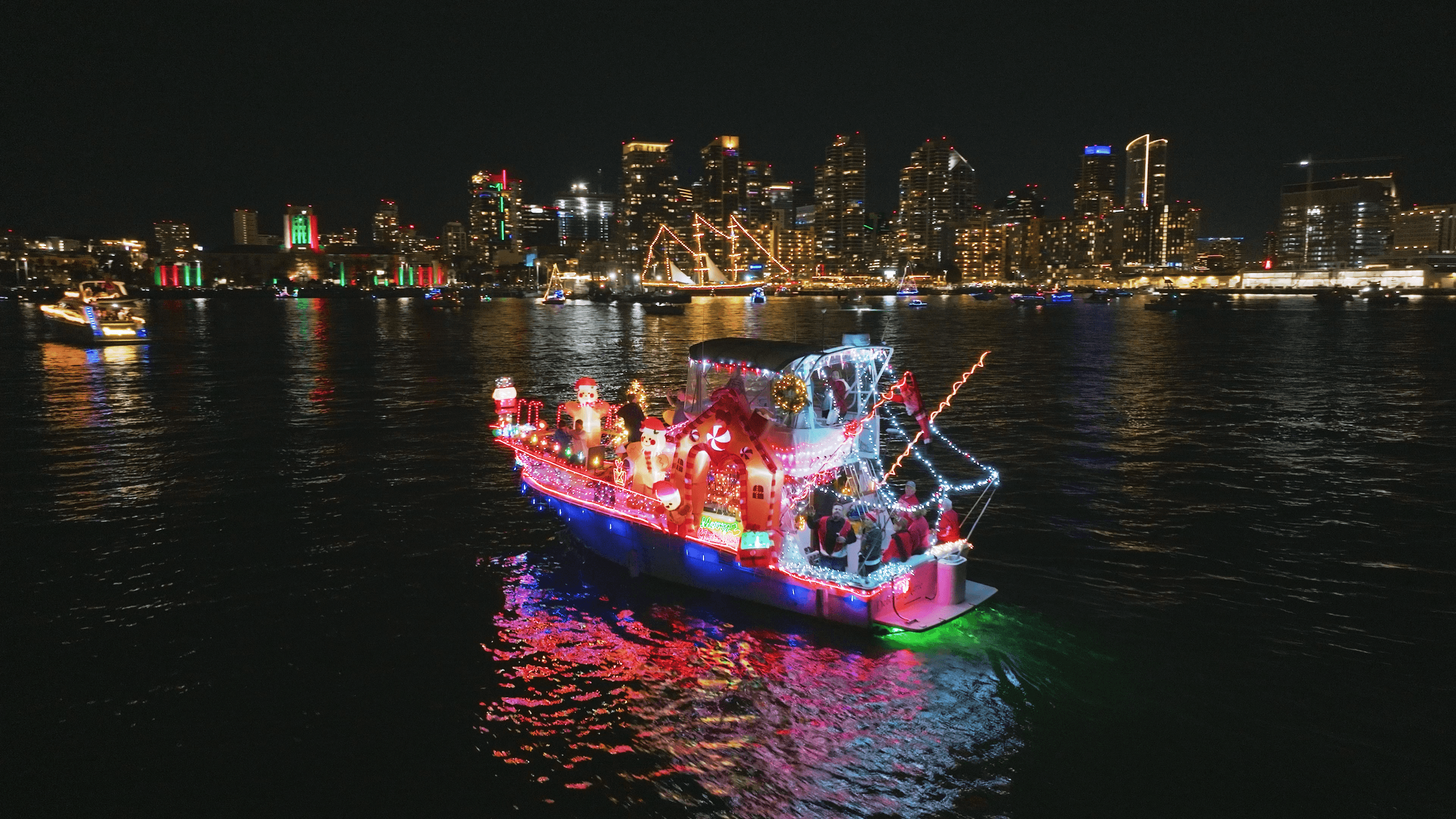 Experience the Magic of the San Diego Bay Parade of Lights Aboard Athena Charters