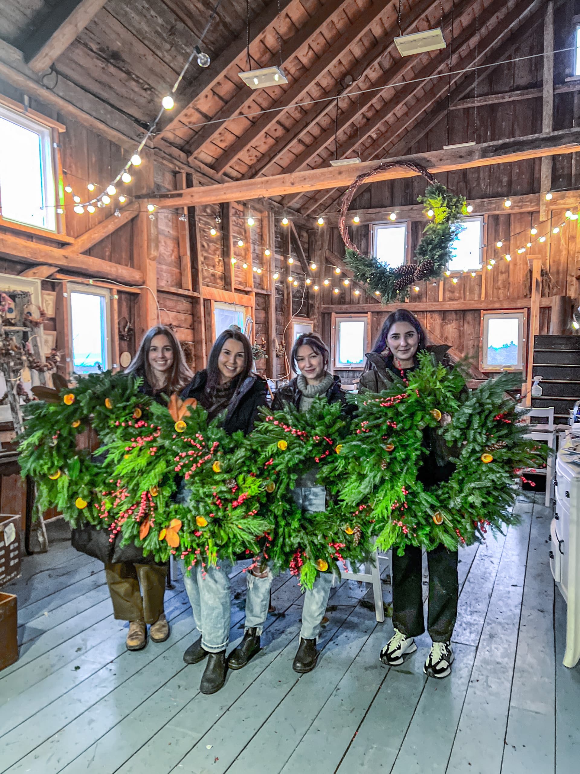 Craft Your Own Holiday Wreath at Two Birds One Stone Farm in Halls Harbour