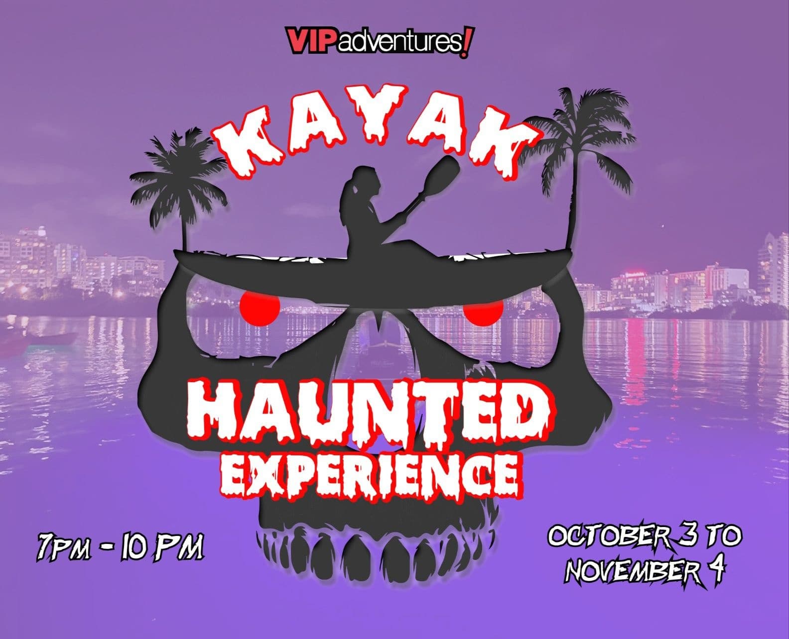 Experience the Night Kayak Haunted Adventure in Condado Lagoon, San Juan