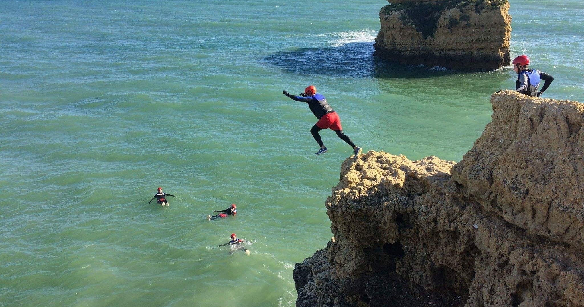 Coasteering & Cliff Jump in Algarve with Albufeira Surf & SUP