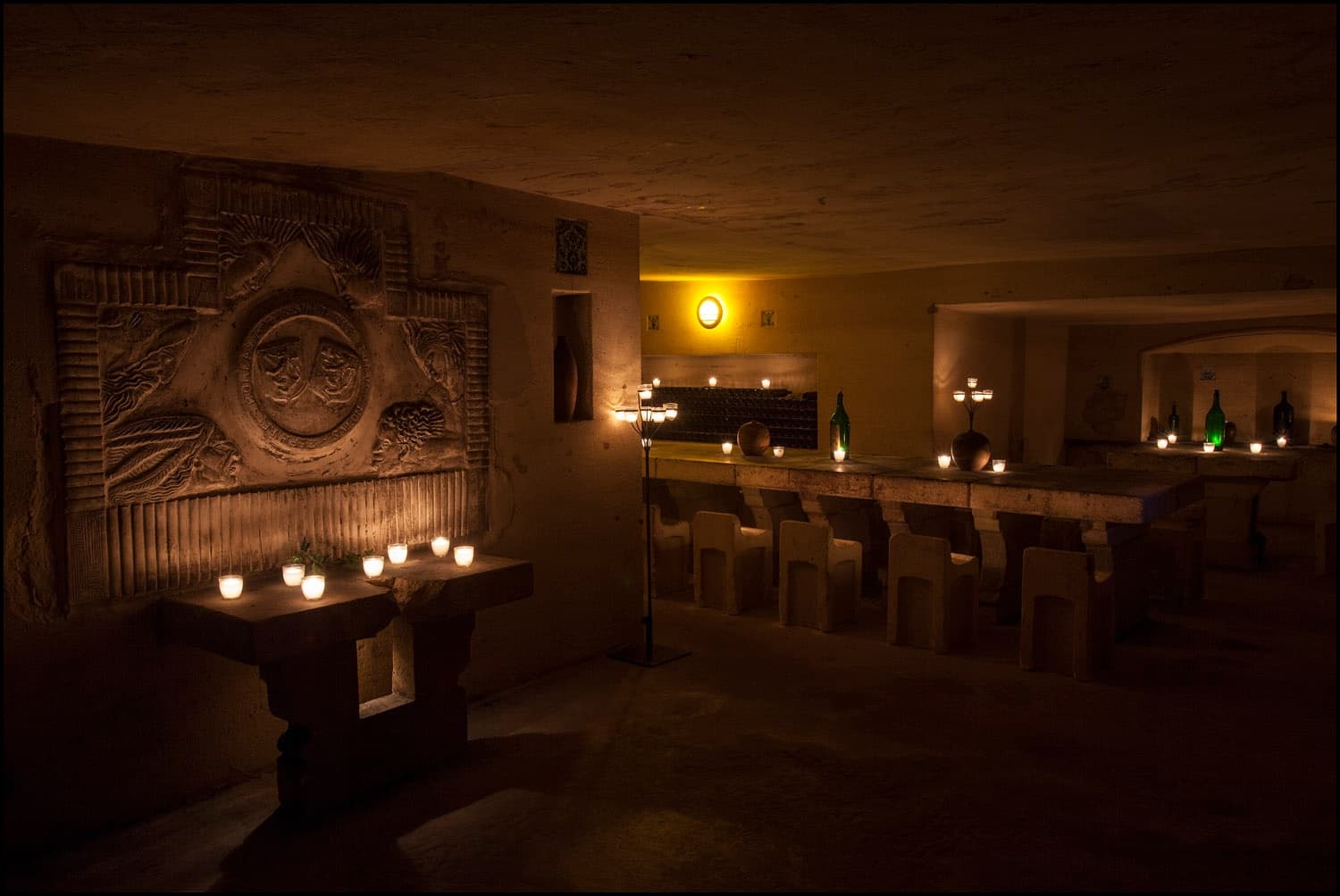 Candlelit Cellars at Château de La Rivière: Immersive Tasting in Dordogne's Underground Vaults