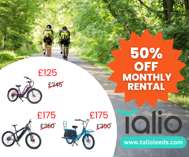 Electric Bike Rentals by Talio Leeds for Yorkshire Countryside Adventures