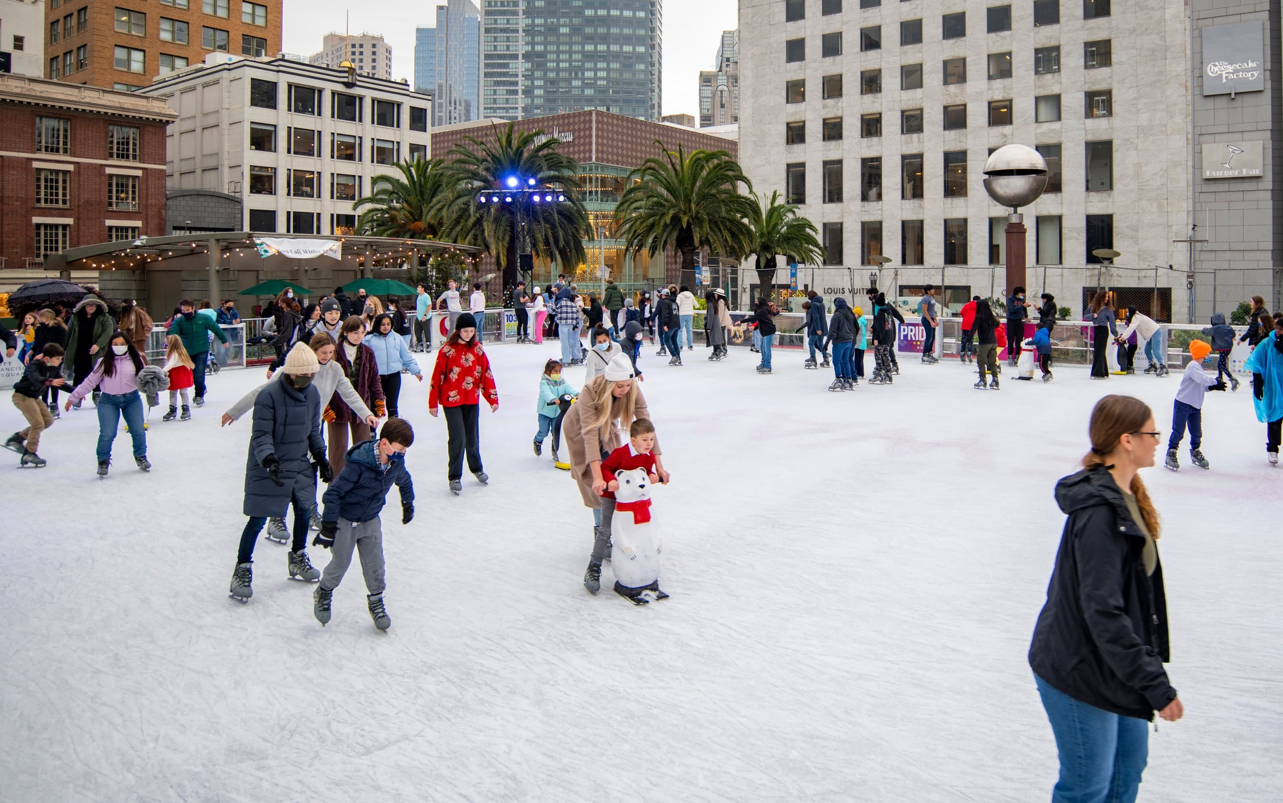 Glide Through Winter Magic: Ice Skating at Union Square, San Francisco
